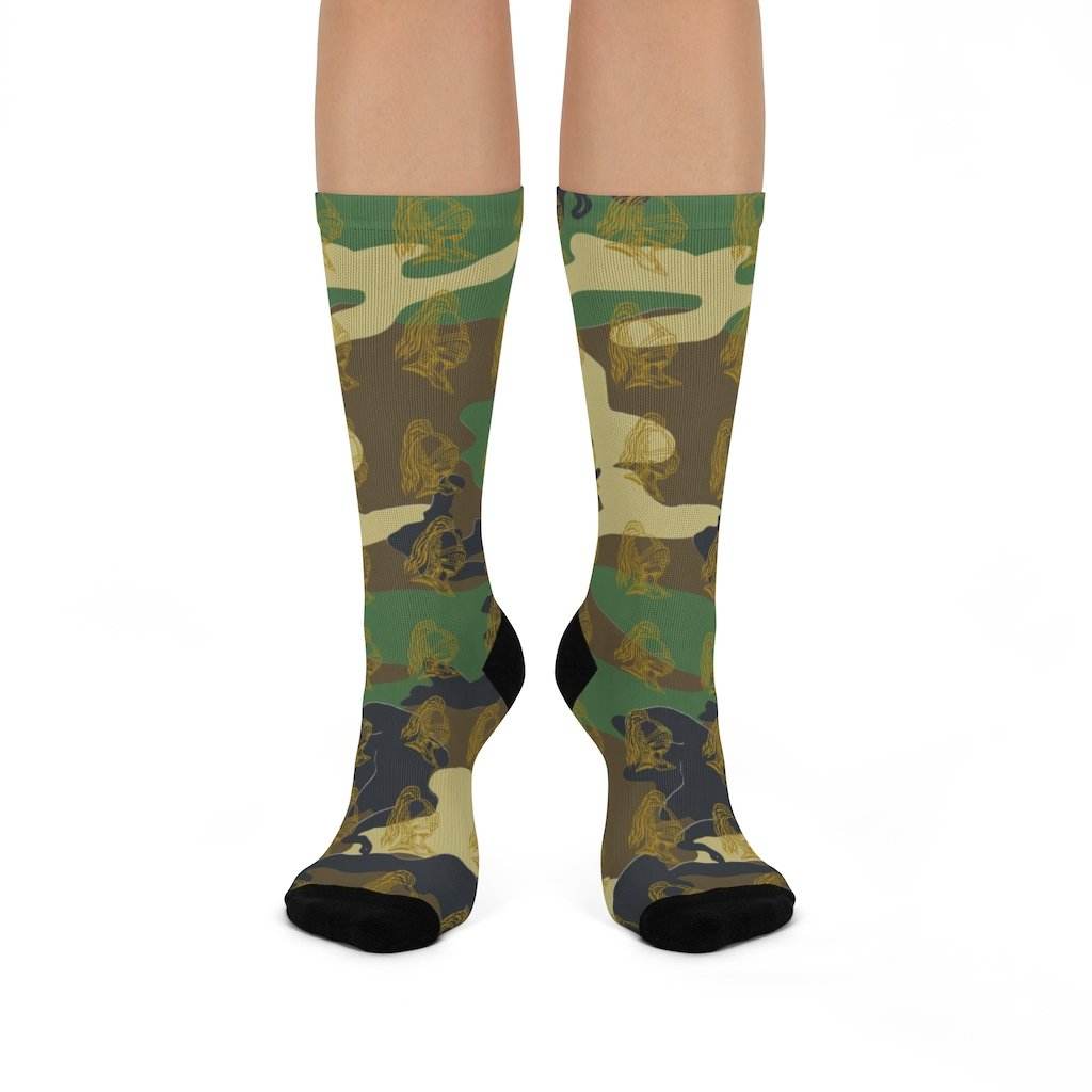 Woodrow Wilson MS Warriors - Crew Socks - camo - EdgyHaute