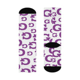 Garfield Purple Eagles - Crew Socks - small G on white - EdgyHaute