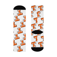 Gerstmeyer Black Cats - Crew Socks - small T on white - EdgyHaute