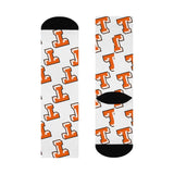 Gerstmeyer Black Cats - Crew Socks - small T on white - EdgyHaute