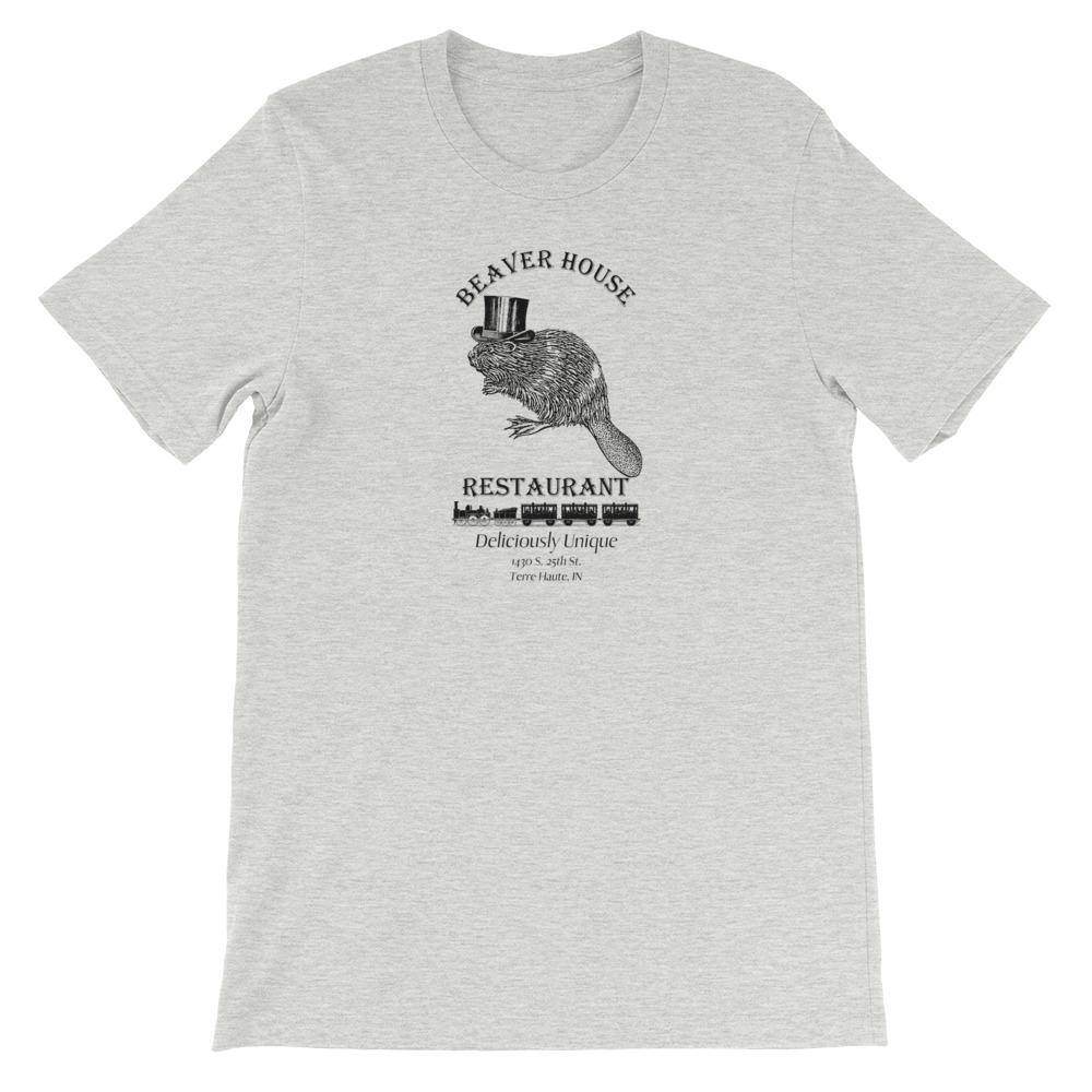 Beaver House Restaurant (black) - Terre Haute Indiana  -  Short-Sleeve Unisex T-Shirt - EdgyHaute