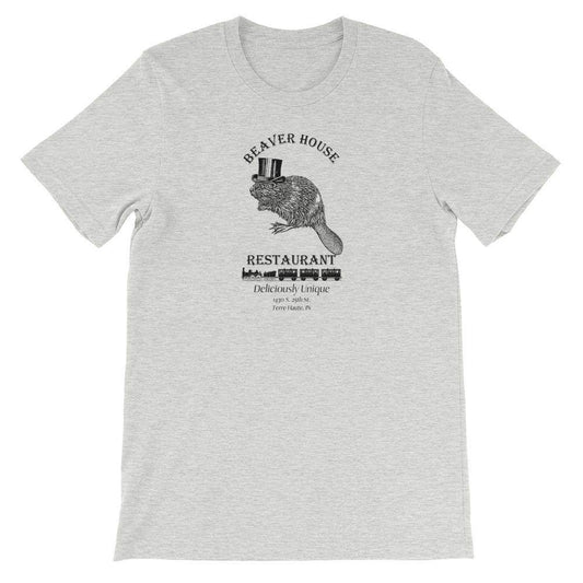 Beaver House Restaurant (black) - Terre Haute Indiana  -  Short-Sleeve Unisex T-Shirt - EdgyHaute