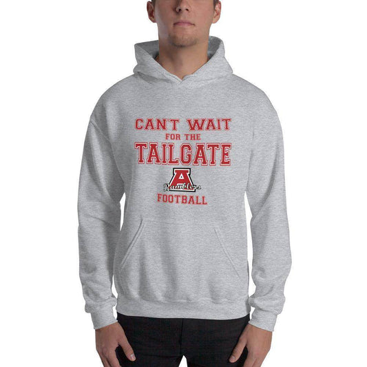 Attica Junior-Senior HS Red Ramblers - Tailgate (red/white)  -  Hooded Sweatshirt - EdgyHaute