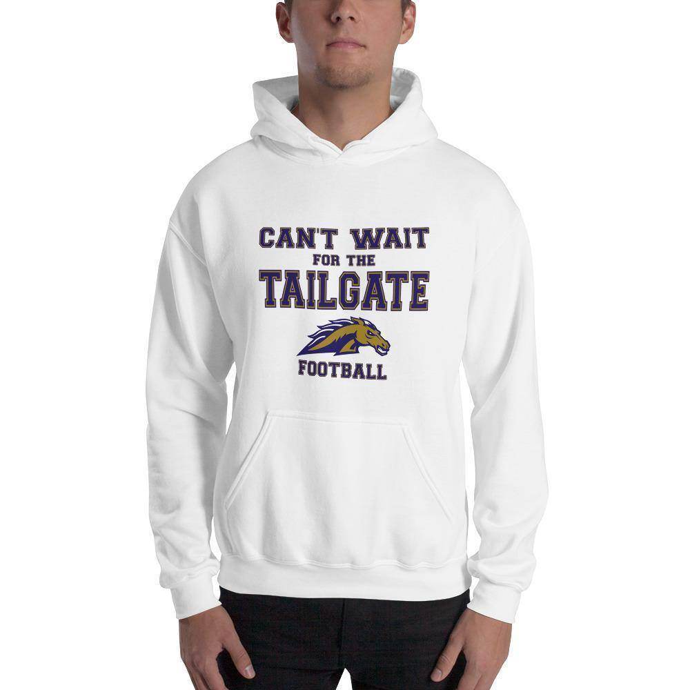 Fountain Central Jr/Sr HS Mustangs - Tailgate (blue/gold)  -  Hooded Sweatshirt - EdgyHaute