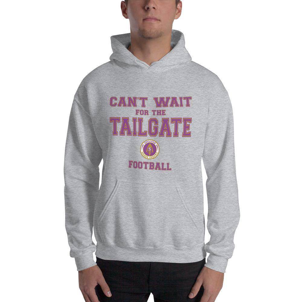 Sullivan HS Golden Arrows - Tailgate (purple/gold/white)  -  Hooded Sweatshirt - EdgyHaute