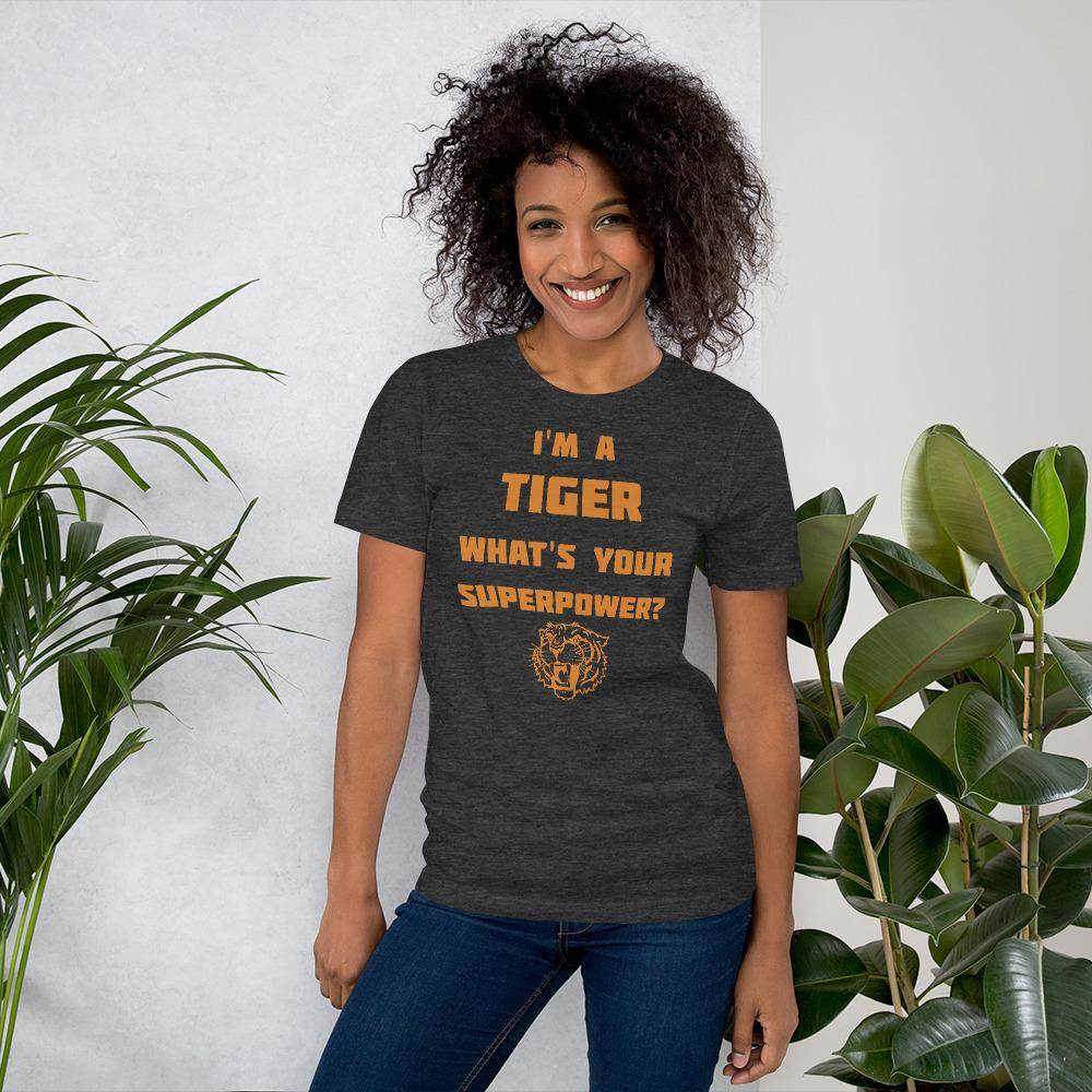 Paris HS Tigers - Superpower (orange)  -  Short-Sleeve Unisex T-Shirt - EdgyHaute