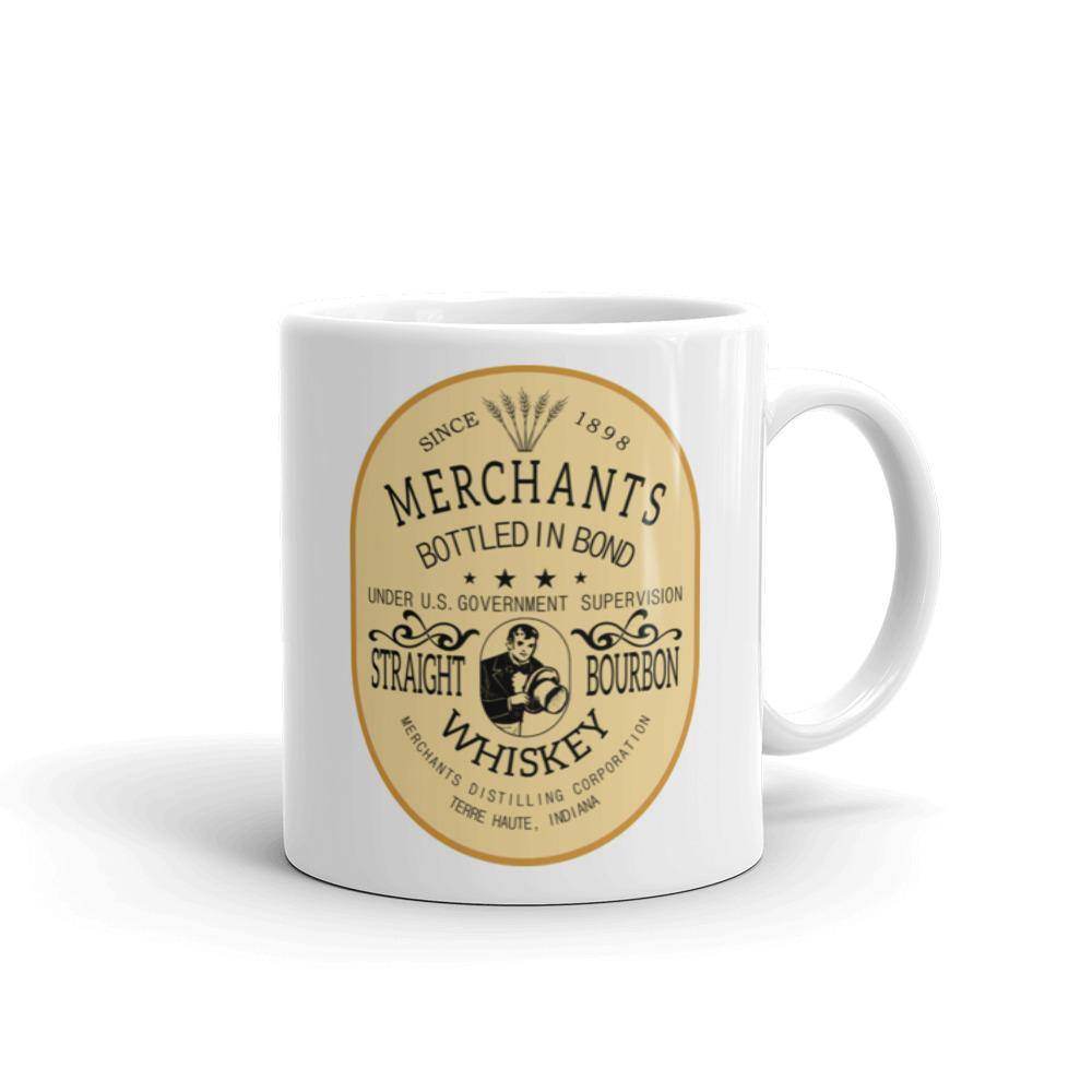 Deluxe Bourbon Whiskey / Merchants Distilling (design 2) - Terre Haute Indiana  -  Coffee Mug - EdgyHaute