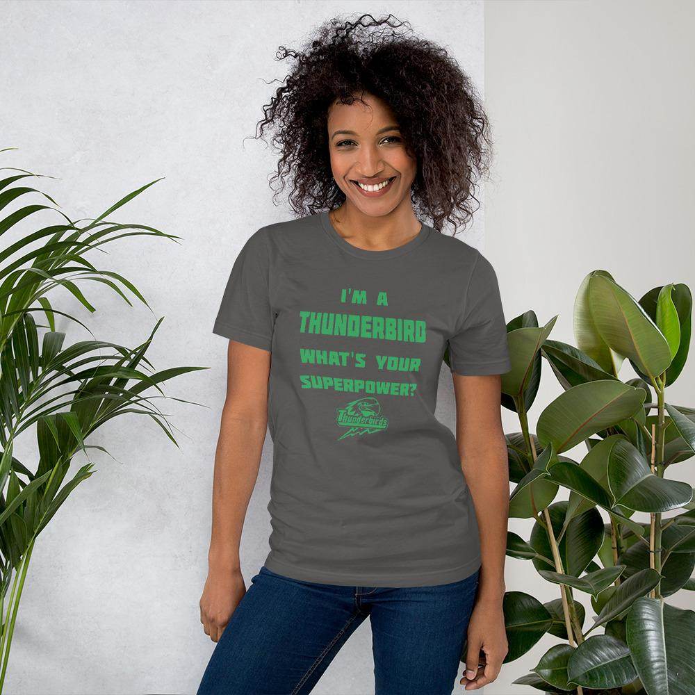 North Central HS Thunderbirds - Superpower (green)  -  Short-Sleeve Unisex T-Shirt - EdgyHaute