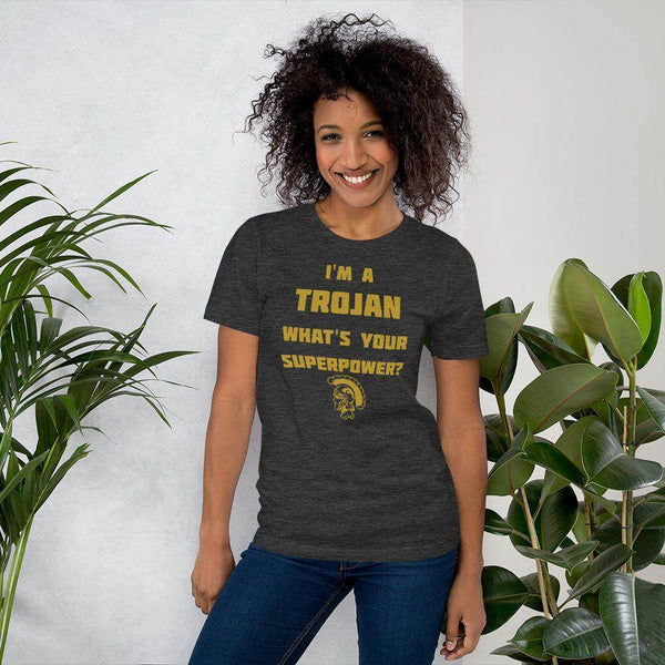 Covington Community HS Trojans - Superpower (gold)  -  Short-Sleeve Unisex T-Shirt - EdgyHaute