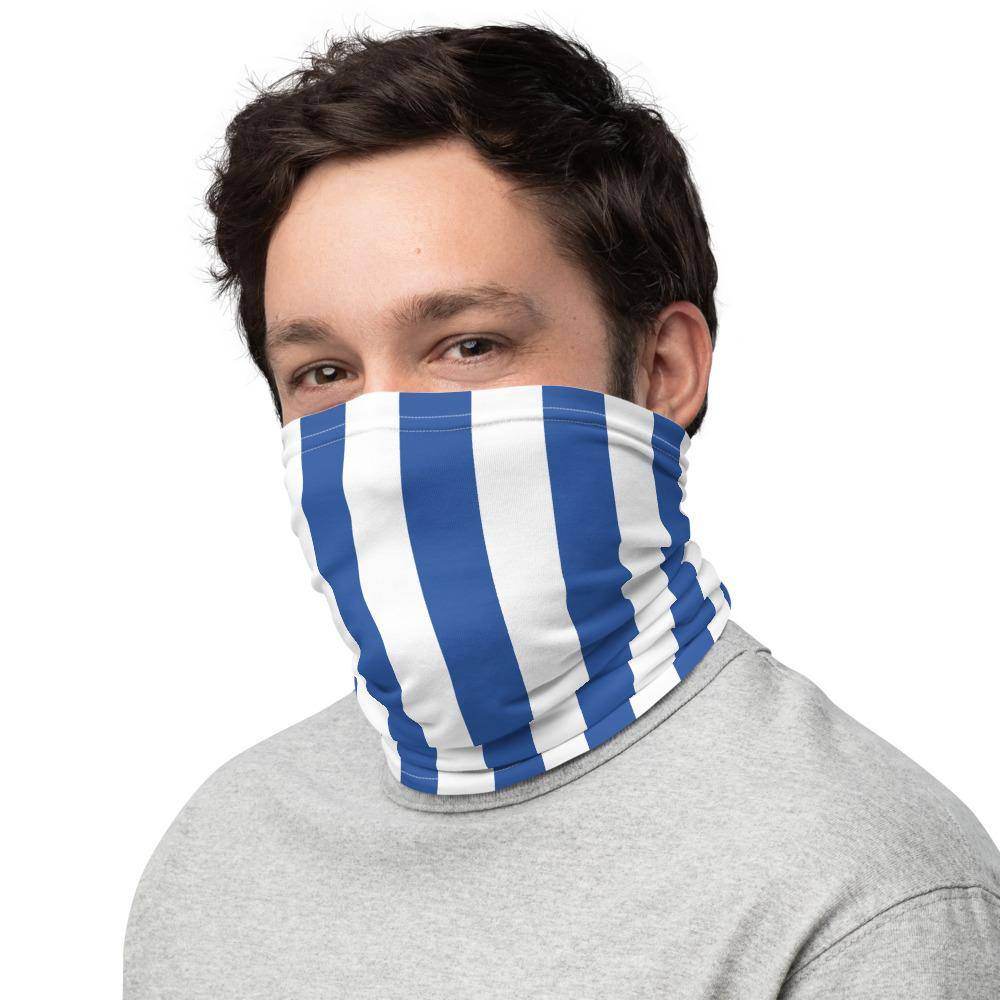 Honey Creek MS Neck Gaiter - blue white stripes - EdgyHaute