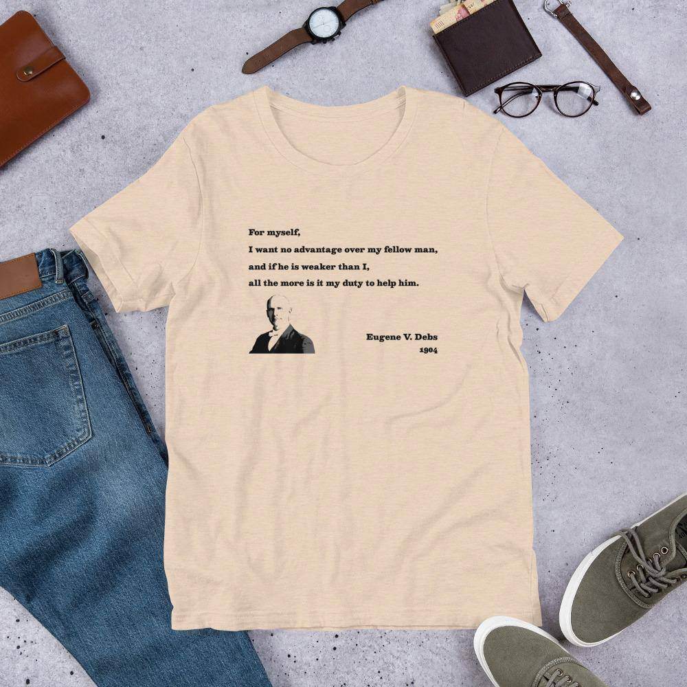 Eugene V. Debs - Design 9 (black/gray)  -  Short-Sleeve Unisex T-Shirt - EdgyHaute