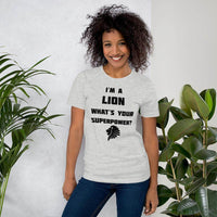 Marshall HS Lions - Superpower (black)  -  Short-Sleeve Unisex T-Shirt - EdgyHaute