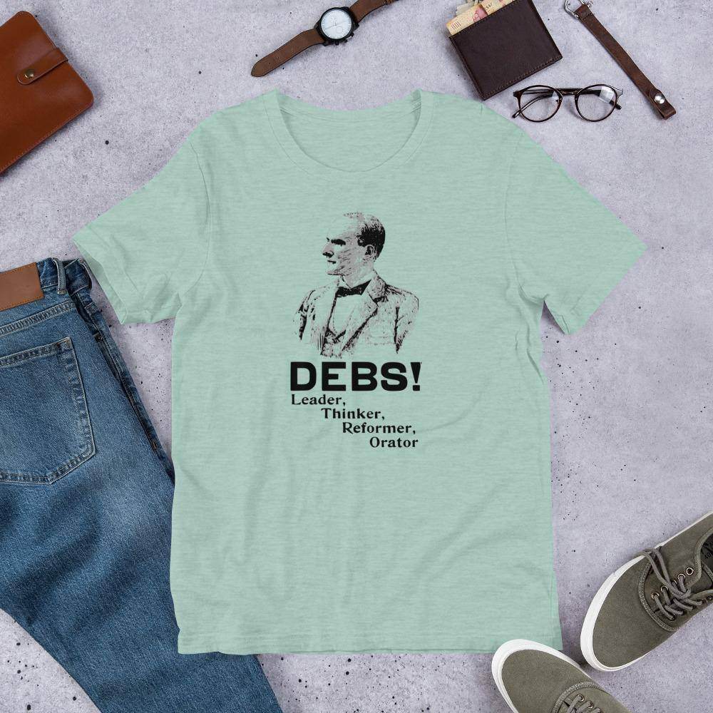 Eugene V. Debs - Design 2 (black/gray)  -  Short-Sleeve Unisex T-Shirt - EdgyHaute