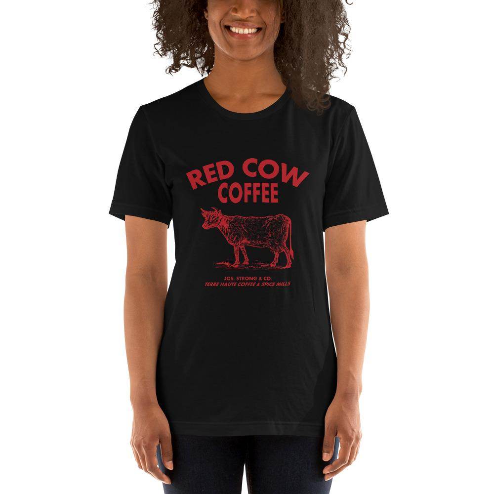 Red Cow Coffee - Terre Haute Indiana  -  Short-Sleeve Unisex T-Shirt - EdgyHaute