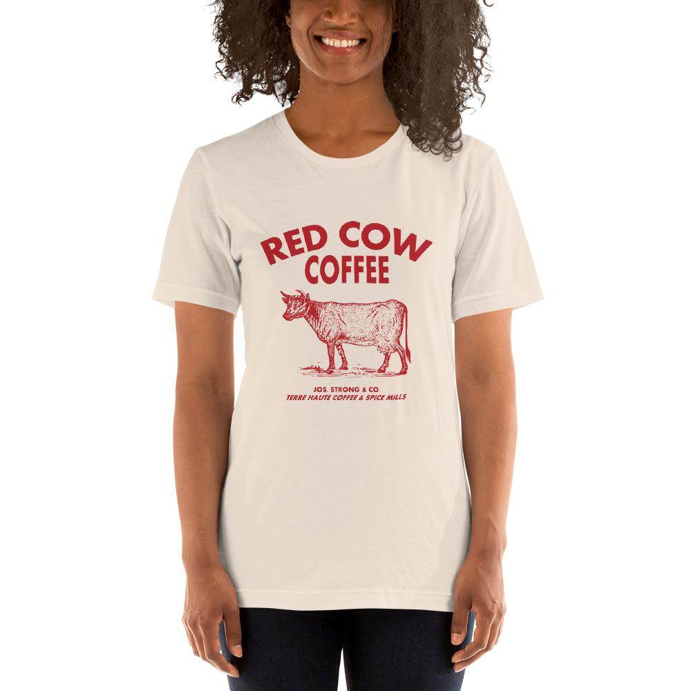 Red Cow Coffee - Terre Haute Indiana  -  Short-Sleeve Unisex T-Shirt - EdgyHaute