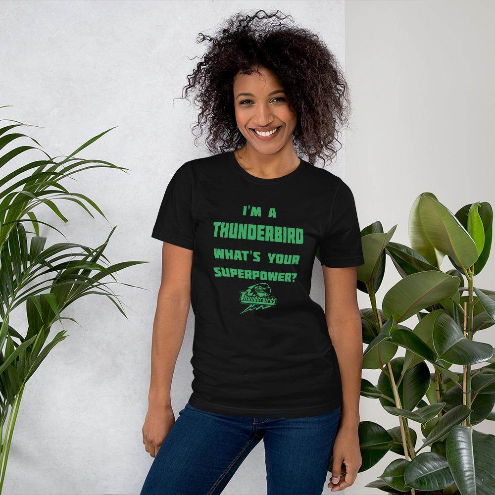 North Central HS Thunderbirds - Superpower (green)  -  Short-Sleeve Unisex T-Shirt - EdgyHaute