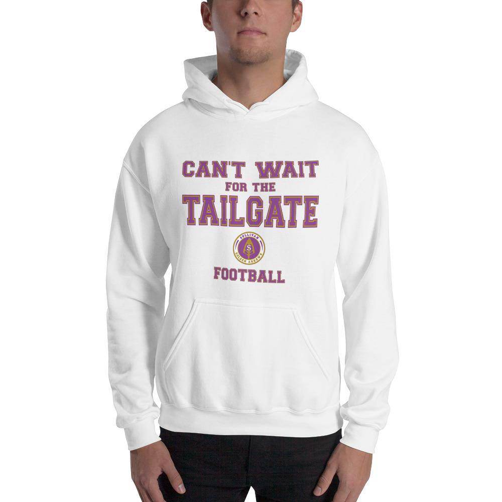 Sullivan HS Golden Arrows - Tailgate (purple/gold/white)  -  Hooded Sweatshirt - EdgyHaute