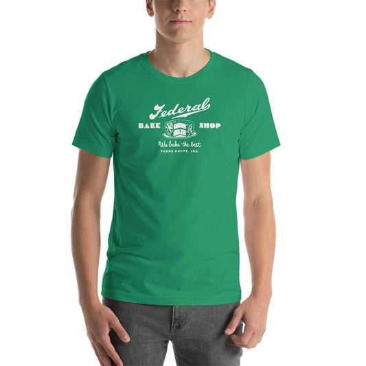 Federal Bake Shop (white) - Terre Haute Indiana  -  Short-Sleeve Unisex T-Shirt - EdgyHaute