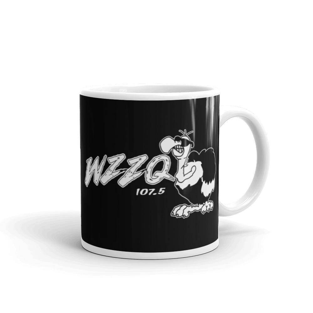 WZZQ 107.5 - design 2 (white with black background) - Terre Haute Indiana  -  Coffee Mug - EdgyHaute