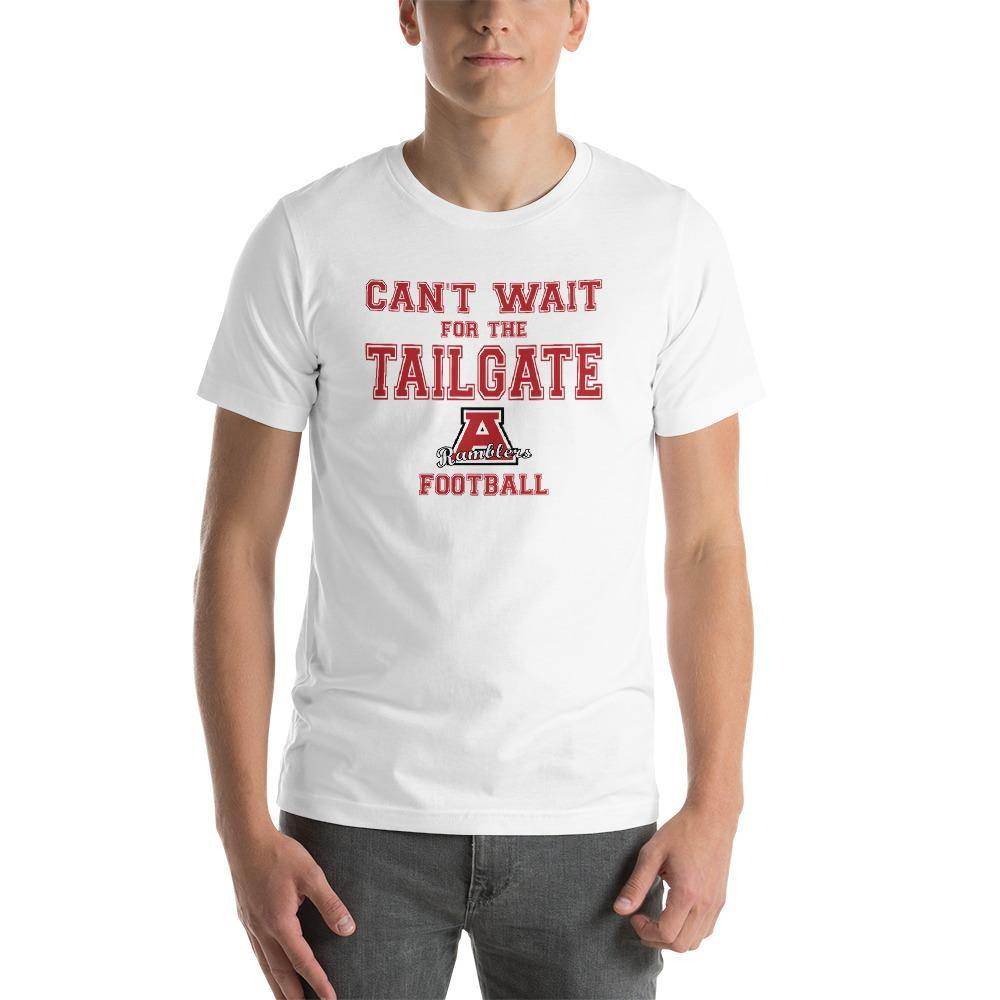 Attica Junior-Senior HS Red Ramblers - Tailgate (red/white)  -  Short-Sleeve Unisex T-Shirt - EdgyHaute