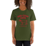 Red Cow Coffee - Terre Haute Indiana  -  Short-Sleeve Unisex T-Shirt - EdgyHaute