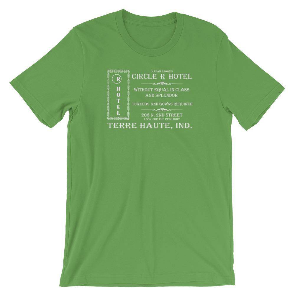 Circle R Hotel (white) - Terre Haute Indiana  -  Short-Sleeve Unisex T-Shirt - EdgyHaute