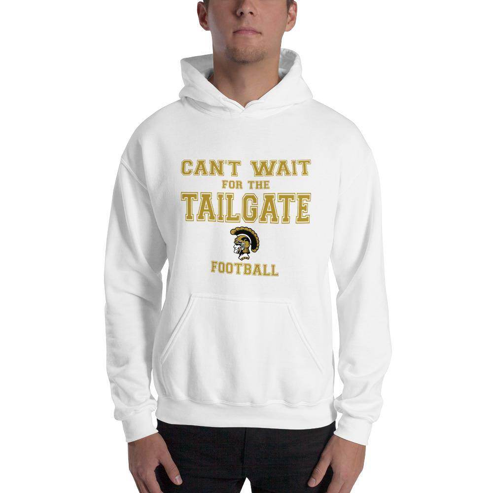 Covington Community HS Trojans - Tailgate (gold/white)  -  Hooded Sweatshirt - EdgyHaute