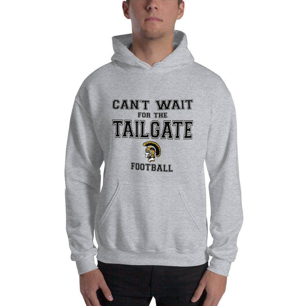 Covington Community HS Trojans - Tailgate (black/gold/white)  -  Hooded Sweatshirt - EdgyHaute