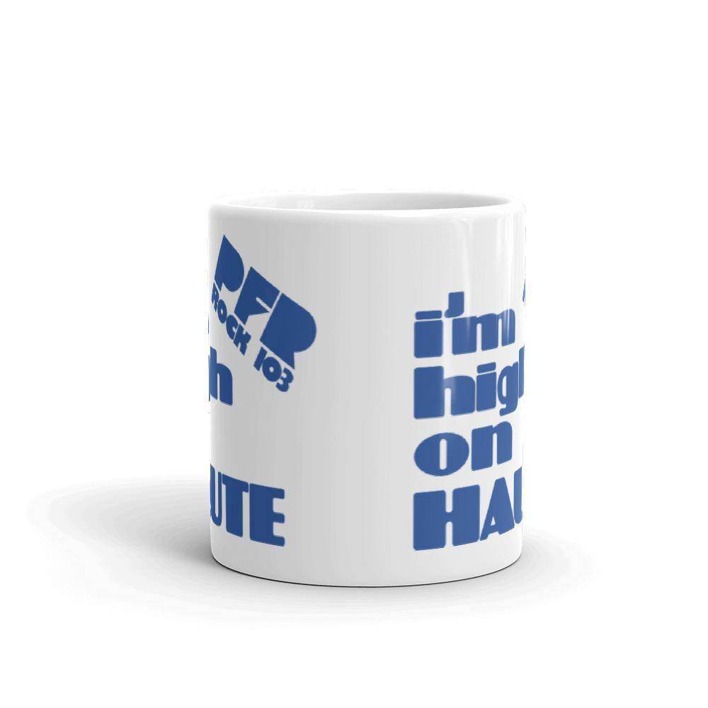 WPFR 103 - High on Haute (blue) - Terre Haute Indiana  -  Coffee Mug - EdgyHaute