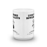 Lucky Strike Bowling - Design 1 (black) - Clinton Indiana  -  Coffee Mug - EdgyHaute