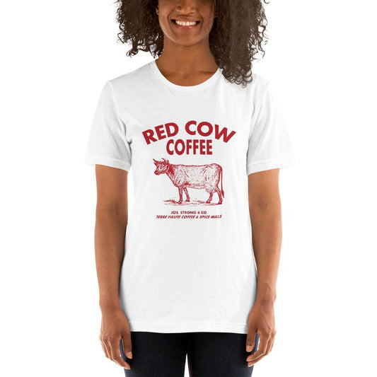 Red Cow Coffee - Terre Haute Indiana  -  Short-Sleeve Unisex T-Shirt - EdgyHaute