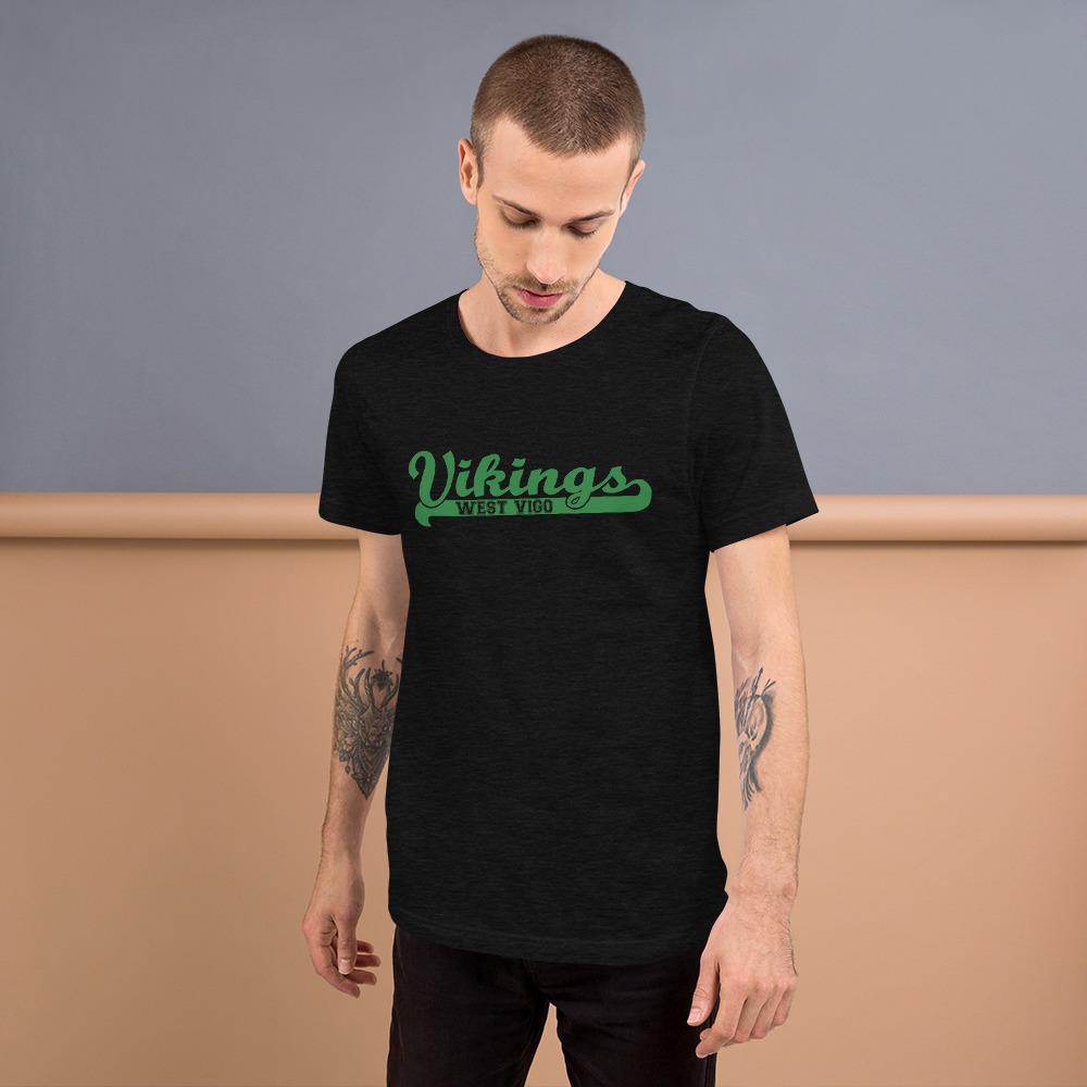 West Vigo HS Vikings - Banner (green)  -  Short-Sleeve Unisex T-Shirt - EdgyHaute