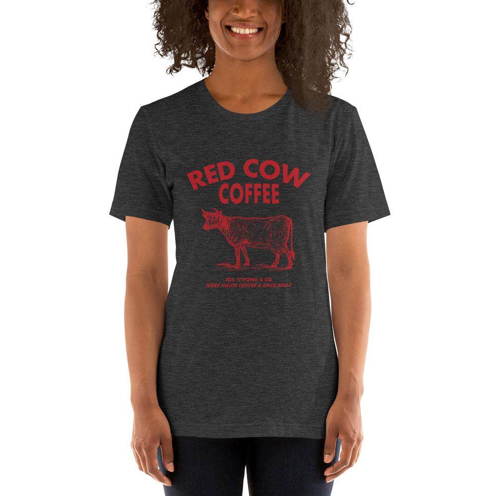 Red Cow Coffee - Terre Haute Indiana  -  Short-Sleeve Unisex T-Shirt - EdgyHaute