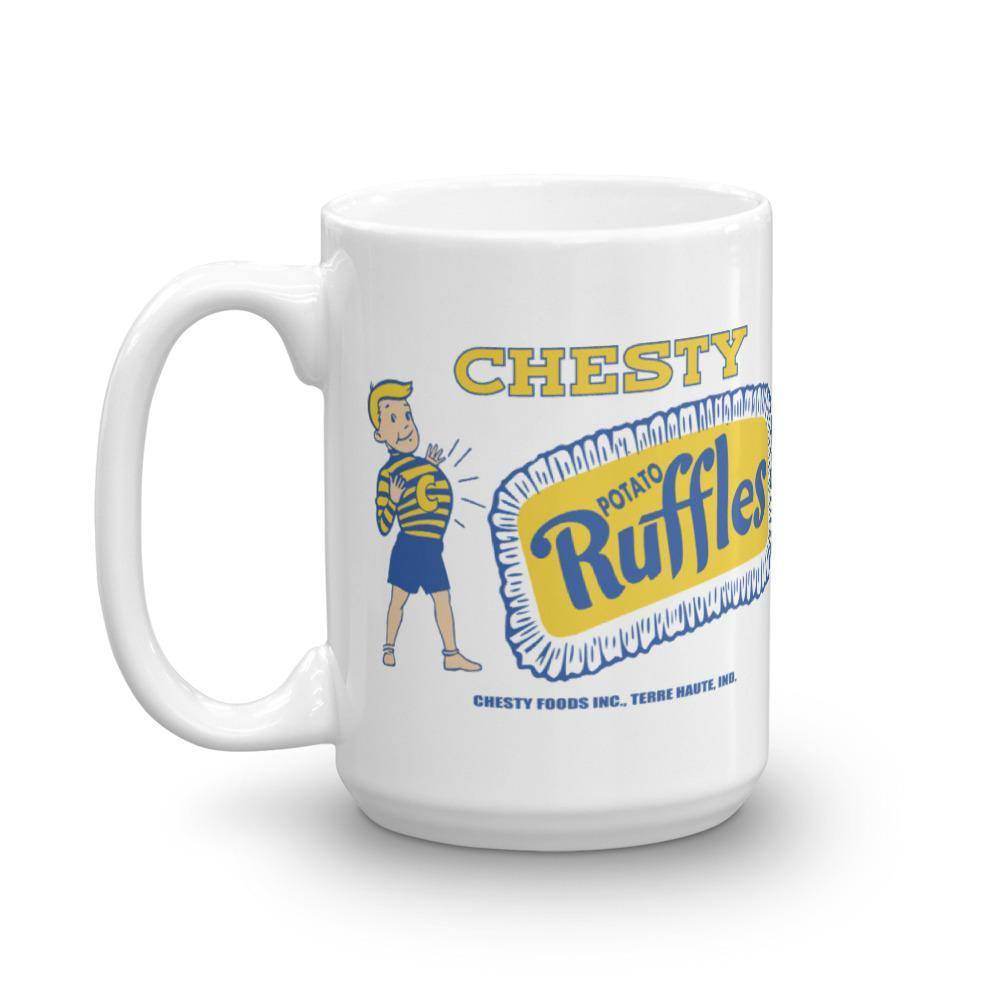 Chesty Foods Potato Ruffles Potato Chips 15 ounce coffee mug Terre Haute Indiana