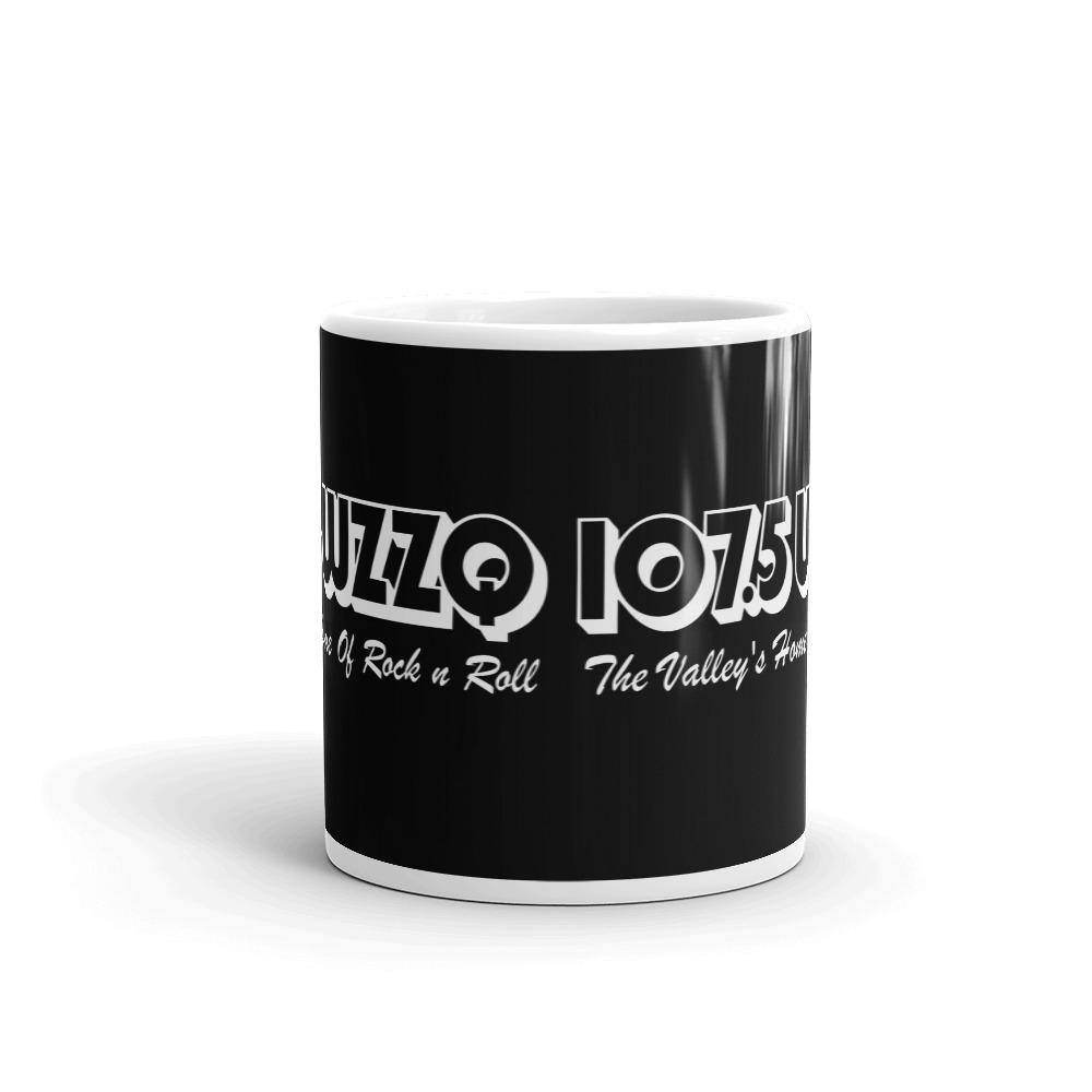 WZZQ 107.5 (white with black background) - Terre Haute Indiana  -  Coffee Mug - EdgyHaute