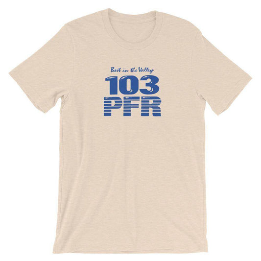 WPFR 103 (blue) - Terre Haute Indiana  -  Short-Sleeve Unisex T-Shirt - EdgyHaute