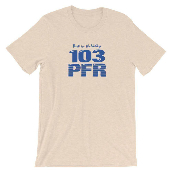 WPFR 103 (blue) - Terre Haute Indiana  -  Short-Sleeve Unisex T-Shirt - EdgyHaute