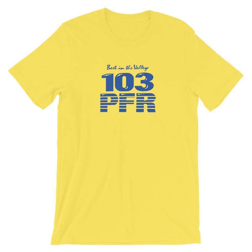 WPFR 103 (blue) - Terre Haute Indiana  -  Short-Sleeve Unisex T-Shirt - EdgyHaute