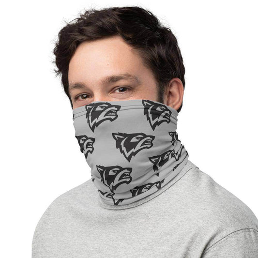 Parke Heritage HS Neck Gaiter - black wolves on gray - EdgyHaute