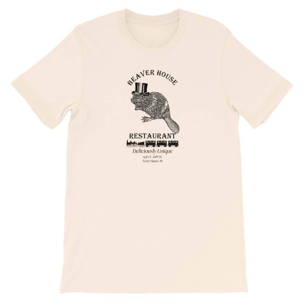 Beaver House Restaurant (black) - Terre Haute Indiana  -  Short-Sleeve Unisex T-Shirt - EdgyHaute