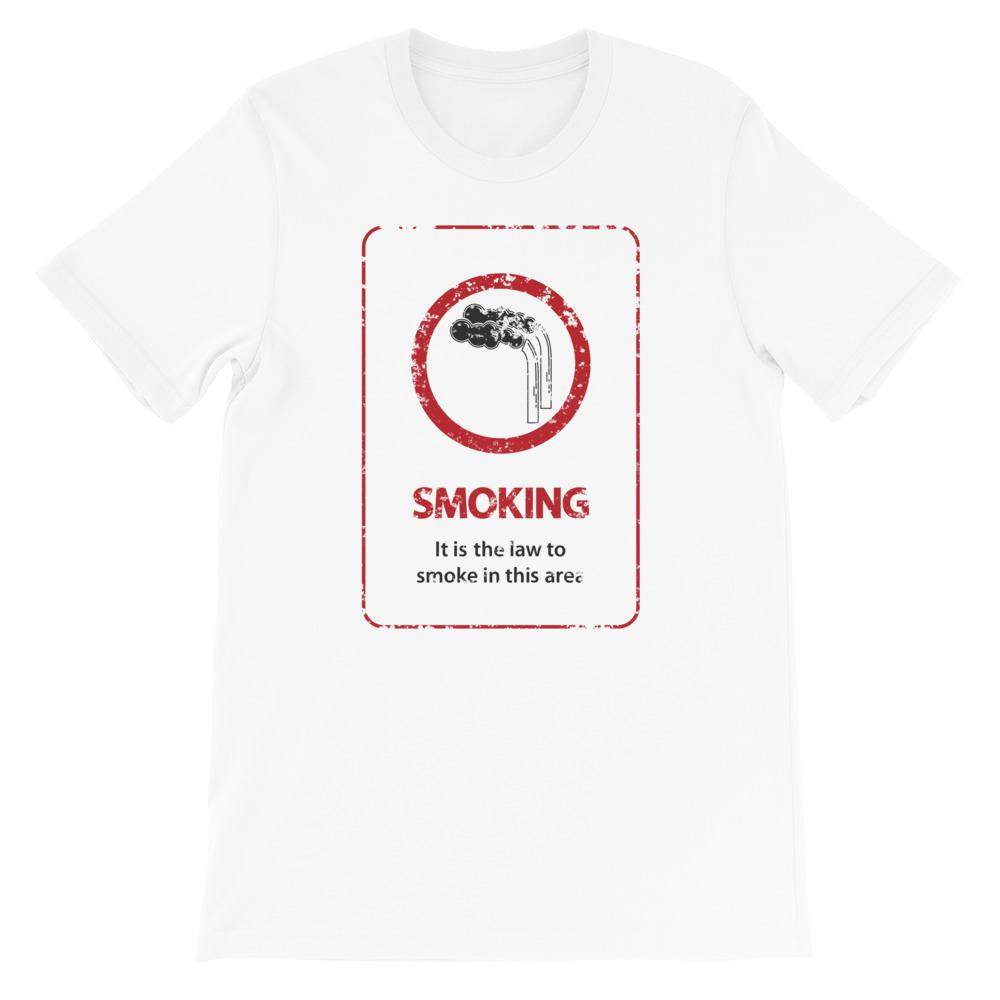 It's The Law To Smoke (distressed)  -  Short-Sleeve Unisex T-Shirt - EdgyHaute