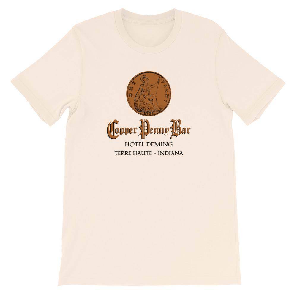 Copper Penny Bar - Terre Haute Indiana - Short-Sleeve Unisex T-Shirt - EdgyHaute