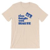 WPFR 103 - High on Haute (blue) - Terre Haute Indiana  -  Short-Sleeve Unisex T-Shirt - EdgyHaute