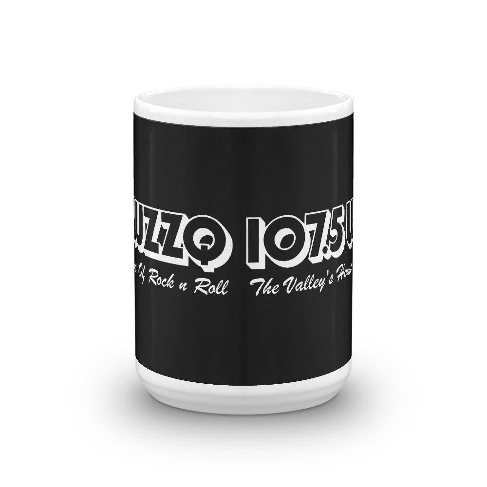 WZZQ 107.5 (white with black background) - Terre Haute Indiana  -  Coffee Mug - EdgyHaute