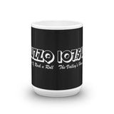 WZZQ 107.5 (white with black background) - Terre Haute Indiana  -  Coffee Mug - EdgyHaute