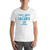 Martinsville Jr.-Sr. HS Blue Streaks - Tailgate (blue/white)  -  Short-Sleeve Unisex T-Shirt - EdgyHaute