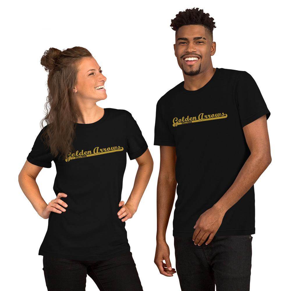 Sullivan HS Golden Arrows - Banner (gold)  -  Short-Sleeve Unisex T-Shirt - EdgyHaute