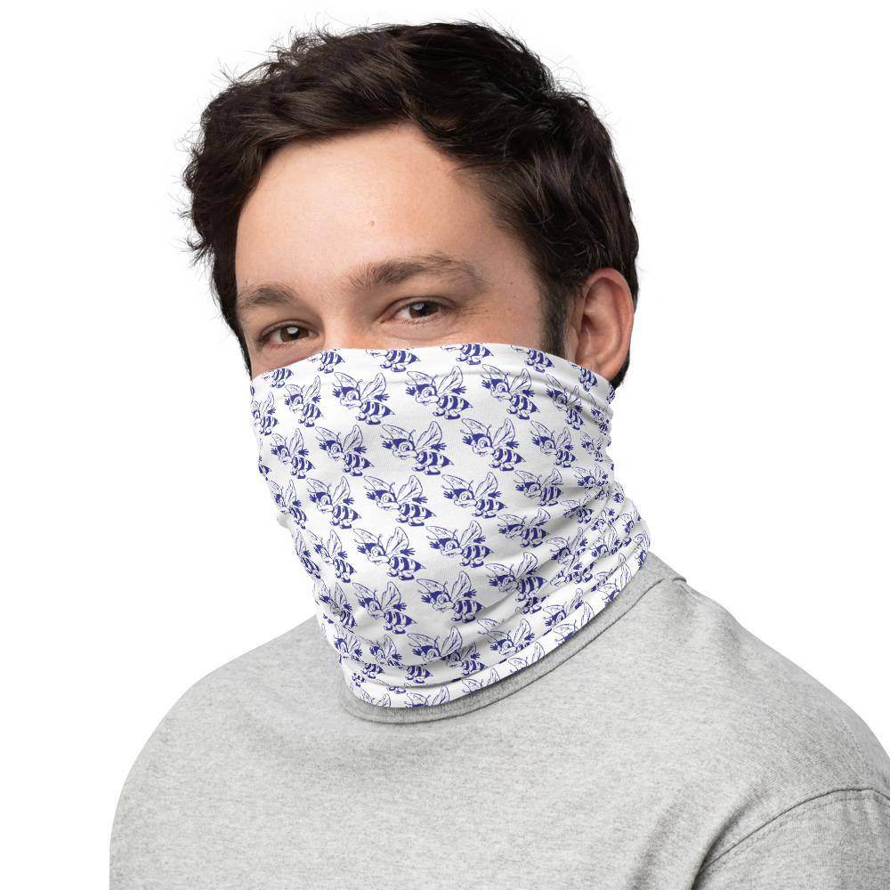 Honey Creek MS Neck Gaiter - blue on white background - EdgyHaute