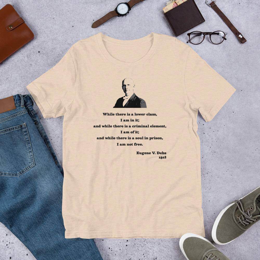 Eugene V. Debs - Design 5 (black/gray)  -  Short-Sleeve Unisex T-Shirt - EdgyHaute