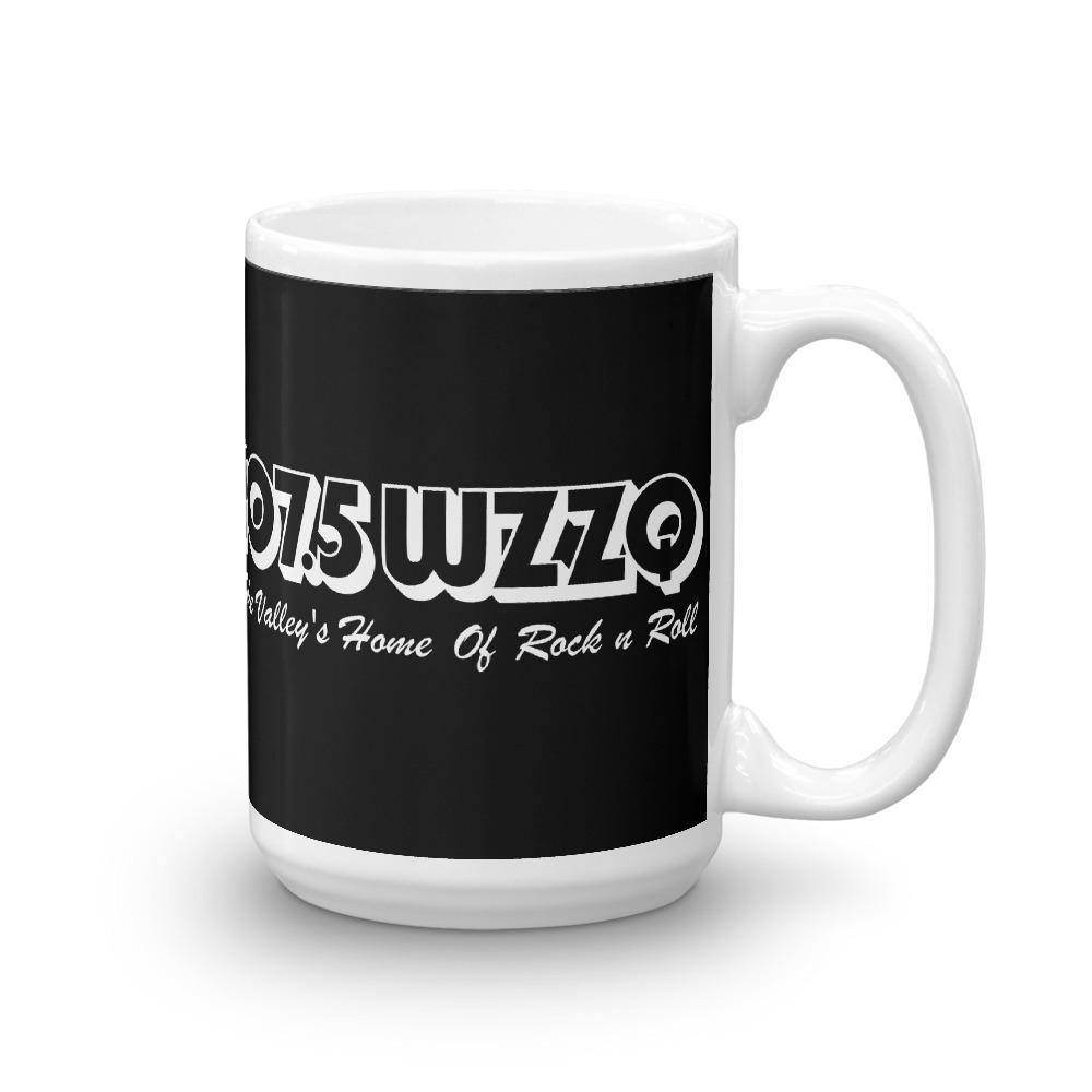 WZZQ 107.5 (white with black background) - Terre Haute Indiana  -  Coffee Mug - EdgyHaute